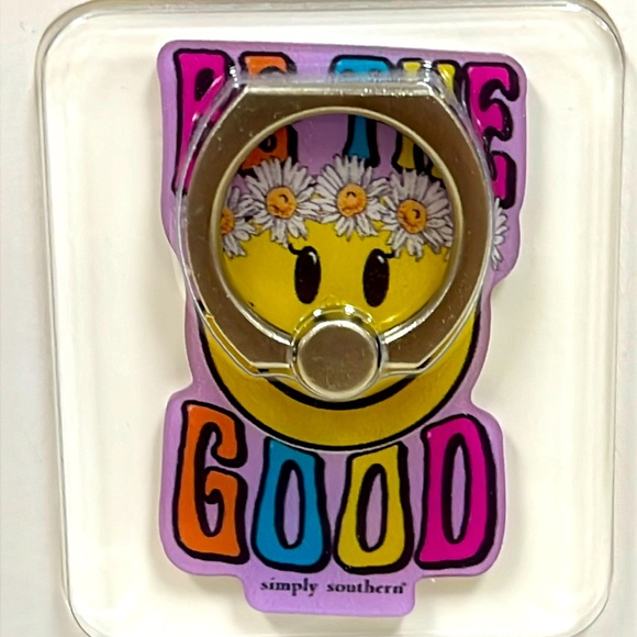Simply Southern Accessories - Simply Southern Phone Holder Kickstand – Daisy Smiley “Be the Good” Design